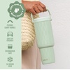 image:imageEllo Oasis Go 26oz Tumbler with Top Handle and Retracting Straw  Reusable Insulated Stainless Steel Cup 100 Leakproof Water Bottle 24 Hours Cold Cup Holder Friendly For Travel  In The CloudsJadeglow