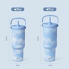 image:imageEllo Oasis Go 26oz Tumbler with Top Handle and Retracting Straw  Reusable Insulated Stainless Steel Cup 100 Leakproof Water Bottle 24 Hours Cold Cup Holder Friendly For Travel  In The CloudsIn The Clouds