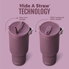 image:imageEllo Oasis Go 26oz Tumbler with Top Handle and Retracting Straw  Reusable Insulated Stainless Steel Cup 100 Leakproof Water Bottle 24 Hours Cold Cup Holder Friendly For Travel  In The CloudsWild Rasberry