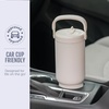image:imageEllo Oasis Go 26oz Tumbler with Top Handle and Retracting Straw  Reusable Insulated Stainless Steel Cup 100 Leakproof Water Bottle 24 Hours Cold Cup Holder Friendly For Travel  In The CloudsPorcelain Rose Navy