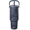 image:imageEllo Oasis Go 26oz Tumbler with Top Handle and Retracting Straw  Reusable Insulated Stainless Steel Cup 100 Leakproof Water Bottle 24 Hours Cold Cup Holder Friendly For Travel  In The CloudsPorcelain Rose Navy