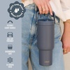 image:imageEllo Oasis Go 26oz Tumbler with Top Handle and Retracting Straw  Reusable Insulated Stainless Steel Cup 100 Leakproof Water Bottle 24 Hours Cold Cup Holder Friendly For Travel  In The CloudsHorizon