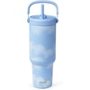 image:imageEllo Oasis Go 26oz Tumbler with Top Handle and Retracting Straw  Reusable Insulated Stainless Steel Cup 100 Leakproof Water Bottle 24 Hours Cold Cup Holder Friendly For Travel  In The CloudsIn The Clouds