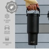 image:imageEllo Oasis Go 26oz Tumbler with Top Handle and Retracting Straw  Reusable Insulated Stainless Steel Cup 100 Leakproof Water Bottle 24 Hours Cold Cup Holder Friendly For Travel  In The CloudsBlack