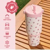 image:imageEllo Oasis Go 26oz Tumbler with Top Handle and Retracting Straw  Reusable Insulated Stainless Steel Cup 100 Leakproof Water Bottle 24 Hours Cold Cup Holder Friendly For Travel  In The CloudsCherries Jubilee