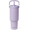 image:imageEllo Oasis Go 26oz Tumbler with Top Handle and Retracting Straw  Reusable Insulated Stainless Steel Cup 100 Leakproof Water Bottle 24 Hours Cold Cup Holder Friendly For Travel  In The CloudsOrchid