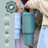 image:imageEllo Oasis Go 26oz Tumbler with Top Handle and Retracting Straw  Reusable Insulated Stainless Steel Cup 100 Leakproof Water Bottle 24 Hours Cold Cup Holder Friendly For Travel  In The CloudsAlligator