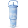 image:imageEllo Oasis Go 26oz Tumbler with Top Handle and Retracting Straw  Reusable Insulated Stainless Steel Cup 100 Leakproof Water Bottle 24 Hours Cold Cup Holder Friendly For Travel  In The CloudsIn The Clouds