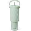 image:imageEllo Oasis Go 26oz Tumbler with Top Handle and Retracting Straw  Reusable Insulated Stainless Steel Cup 100 Leakproof Water Bottle 24 Hours Cold Cup Holder Friendly For Travel  In The CloudsJadeglow