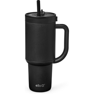 image:imageEllo Oasis 30oz Tumbler with Handle amp Retracting Straw  Reusable Insulated Stainless Steel Cup 100 Leakproof  Gifts for Teens Women Men  Keeps cold for 23 Hours  Cup Holder Friendly  BlackBlack