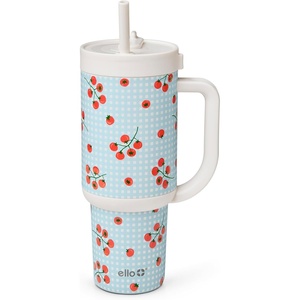 image:imageEllo Oasis 30oz Tumbler with Handle amp Retracting Straw  Reusable Insulated Stainless Steel Cup 100 Leakproof  Gifts for Teens Women Men  Keeps cold for 23 Hours  Cup Holder Friendly  BlackPicnic On The Vine