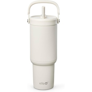 image:imageEllo Oasis Go 26oz Tumbler with Top Handle and Retracting Straw  Reusable Insulated Stainless Steel Cup 100 Leakproof Water Bottle 24 Hours Cold Cup Holder Friendly For Travel  In The CloudsMineral