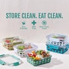 image:imageEllo Duraglass Refresh 34 Cup Meal Prep Sets 10Pc 5 Pack Set Glass Food Storage Container with Silicone Boot and Airtight BPAFree Plastic Lids Dishwasher Microwave and Freezer Safe MelonOlive Tree