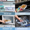 image:imageEllo Duraglass Refresh 34 Cup Meal Prep Sets 10Pc 5 Pack Set Glass Food Storage Container with Silicone Boot and Airtight BPAFree Plastic Lids Dishwasher Microwave and Freezer Safe MelonHalogen Blue with Sleeve