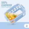 image:imageEllo Duraglass Refresh 34 Cup Meal Prep Sets 10Pc 5 Pack Set Glass Food Storage Container with Silicone Boot and Airtight BPAFree Plastic Lids Dishwasher Microwave and Freezer Safe MelonHalogen Blue with Sleeve