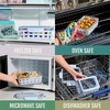 image:imageEllo Duraglass Refresh 34 Cup Meal Prep Sets 10Pc 5 Pack Set Glass Food Storage Container with Silicone Boot and Airtight BPAFree Plastic Lids Dishwasher Microwave and Freezer Safe MelonOlive Tree