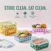 image:imageEllo Duraglass Refresh 34 Cup Meal Prep Sets 10Pc 5 Pack Set Glass Food Storage Container with Silicone Boot and Airtight BPAFree Plastic Lids Dishwasher Microwave and Freezer Safe MelonMeadow