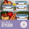 image:imageEllo Duraglass Refresh 34 Cup Meal Prep Sets 10Pc 5 Pack Set Glass Food Storage Container with Silicone Boot and Airtight BPAFree Plastic Lids Dishwasher Microwave and Freezer Safe MelonEverest