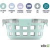 image:imageEllo Duraglass Refresh 34 Cup Meal Prep Sets 10Pc 5 Pack Set Glass Food Storage Container with Silicone Boot and Airtight BPAFree Plastic Lids Dishwasher Microwave and Freezer Safe MelonMelon Rounds