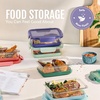 image:imageEllo Duraglass Refresh 34 Cup Meal Prep Sets 10Pc 5 Pack Set Glass Food Storage Container with Silicone Boot and Airtight BPAFree Plastic Lids Dishwasher Microwave and Freezer Safe MelonEverest