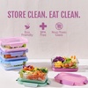 image:imageEllo Duraglass Refresh 34 Cup Meal Prep Sets 10Pc 5 Pack Set Glass Food Storage Container with Silicone Boot and Airtight BPAFree Plastic Lids Dishwasher Microwave and Freezer Safe MelonDusk Delight