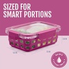 image:imageEllo Duraglass Refresh 34 Cup Meal Prep Sets 10Pc 5 Pack Set Glass Food Storage Container with Silicone Boot and Airtight BPAFree Plastic Lids Dishwasher Microwave and Freezer Safe MelonEvening Orchard