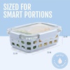image:imageEllo Duraglass Refresh 34 Cup Meal Prep Sets 10Pc 5 Pack Set Glass Food Storage Container with Silicone Boot and Airtight BPAFree Plastic Lids Dishwasher Microwave and Freezer Safe MelonHalogen Blue with Sleeve