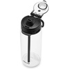 image:imageEllo Pop amp Fill 22oz Tritan Plastic Water Bottle with Quick Fill Technology  Clear Water Bottle for School College Travel  Leakproof Locking Lid Straw and Chug Reusable BPAFree  BlackBlack