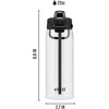image:imageEllo Pop amp Fill 22oz Tritan Plastic Water Bottle with Quick Fill Technology  Clear Water Bottle for School College Travel  Leakproof Locking Lid Straw and Chug Reusable BPAFree  BlackBlack