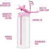 image:imageEllo Pop amp Fill 22oz Tritan Plastic Water Bottle with Quick Fill Technology  Clear Water Bottle for School College Travel  Leakproof Locking Lid Straw and Chug Reusable BPAFree  BlackPetal