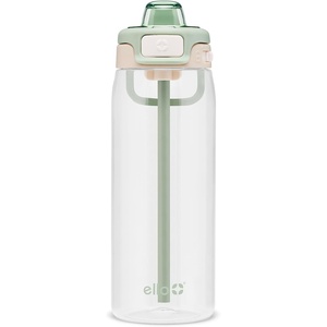 image:imageEllo Pop amp Fill 22oz Tritan Plastic Water Bottle with Quick Fill Technology  Clear Water Bottle for School College Travel  Leakproof Locking Lid Straw and Chug Reusable BPAFree  BlackPistachio