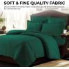 imageTribeca Living King Duvet Cover Set Soft Plain Bed Set Wrinkle Resistant Bedding Microfiber Includes One Duvet Cover and Two Sham Pillowcases Durable Bedding 110 GSM ValenciaWhiteTeal