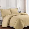 imageTribeca Living King Duvet Cover Set Soft Plain Bed Set Wrinkle Resistant Bedding Microfiber Includes One Duvet Cover and Two Sham Pillowcases Durable Bedding 110 GSM ValenciaWhiteCashmere