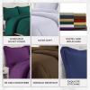imageTribeca Living King Duvet Cover Set Soft Plain Bed Set Wrinkle Resistant Bedding Microfiber Includes One Duvet Cover and Two Sham Pillowcases Durable Bedding 110 GSM ValenciaWhiteValenciaChocolate