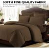 imageTribeca Living King Duvet Cover Set Soft Plain Bed Set Wrinkle Resistant Bedding Microfiber Includes One Duvet Cover and Two Sham Pillowcases Durable Bedding 110 GSM ValenciaWhiteChocolate