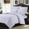 imageTribeca Living King Duvet Cover Set Soft Plain Bed Set Wrinkle Resistant Bedding Microfiber Includes One Duvet Cover and Two Sham Pillowcases Durable Bedding 110 GSM ValenciaWhiteWhite