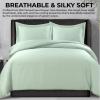 image300 Thread Count Rayon from Bamboo Oversized Duvet Cover Set Queen Green