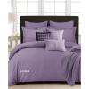 imageTribeca Living Cotton King Duvet Cover Set Oversized Includes One Plain Duvet Cover and Two Sham Pillowcases 350 Thread Count 100 Cotton PercaleWhiteLavender