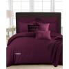 imageTribeca Living Cotton King Duvet Cover Set Oversized Includes One Plain Duvet Cover and Two Sham Pillowcases 350 Thread Count 100 Cotton PercaleWhiteLavender