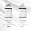 imageTribeca Living Egyptian Cotton King Duvet Cover Set 3pc Oversized Plain Bedding Set Includes King Duvet Cover And Two Sham Pillowcases 600 Thread Count Sky BlueSteel