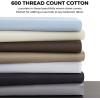 imageTribeca Living Egyptian Cotton King Duvet Cover Set 3pc Oversized Plain Bedding Set Includes King Duvet Cover And Two Sham Pillowcases 600 Thread Count Sky BlueSteel