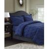 imageTribeca Living King Duvet Cover Set Plain Bed Set Pintuck Microfiber Wrinkle Resistant Three Piece Set Includes One Duvet Cover and Two Sham Pillowcases SydneyTealMoonlight Blue