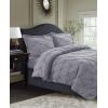 imageTribeca Living King Duvet Cover Set Plain Bed Set Pintuck Microfiber Wrinkle Resistant Three Piece Set Includes One Duvet Cover and Two Sham Pillowcases SydneyTealSilver Grey