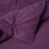imageTribeca Living King Duvet Cover Set Plain Bed Set Pintuck Microfiber Wrinkle Resistant Three Piece Set Includes One Duvet Cover and Two Sham Pillowcases SydneyTealPurple
