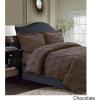 imageTribeca Living King Duvet Cover Set Plain Bed Set Pintuck Microfiber Wrinkle Resistant Three Piece Set Includes One Duvet Cover and Two Sham Pillowcases SydneyTealChocolate