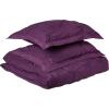 imageTribeca Living King Duvet Cover Set Plain Bed Set Pintuck Microfiber Wrinkle Resistant Three Piece Set Includes One Duvet Cover and Two Sham Pillowcases SydneyTealPurple