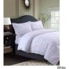 imageTribeca Living King Duvet Cover Set Plain Bed Set Pintuck Microfiber Wrinkle Resistant Three Piece Set Includes One Duvet Cover and Two Sham Pillowcases SydneyTealSilver Grey