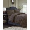 imageTribeca Living King Duvet Cover Set Plain Bed Set Pintuck Microfiber Wrinkle Resistant Three Piece Set Includes One Duvet Cover and Two Sham Pillowcases SydneyTealChocolate