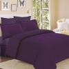 imageTribeca Living TLFLSODSKISB 170 GSM Flannel Solid Duvet Cover Set King Sky BluePurple