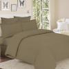 imageTribeca Living TLFLSODSKISB 170 GSM Flannel Solid Duvet Cover Set King Sky BlueTaupe